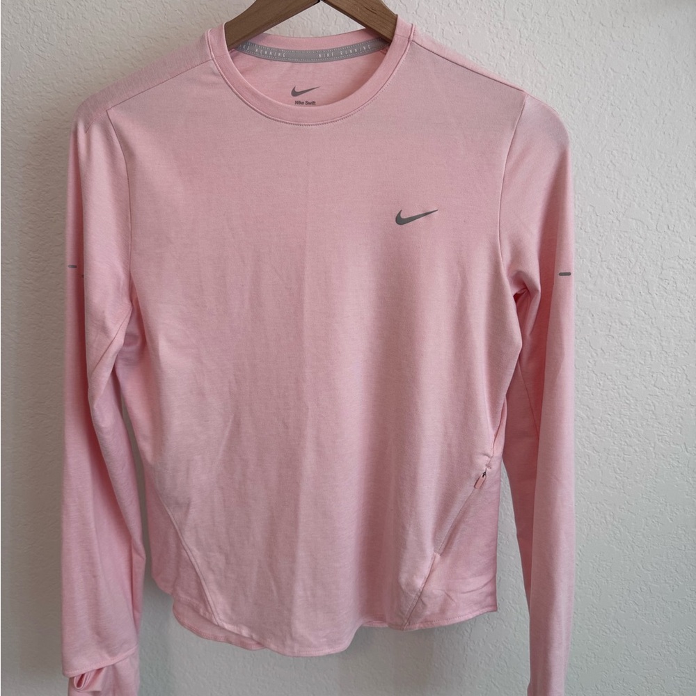 Nike Pink Running Dri-FIT Long Sleeve Top